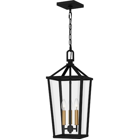 Quoizel Hull Mini Pendant 3 Light Matte Black HUL1509MBK